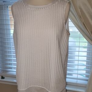 CALVIN KLEIN WHITE SLEEVELESS TUNIC